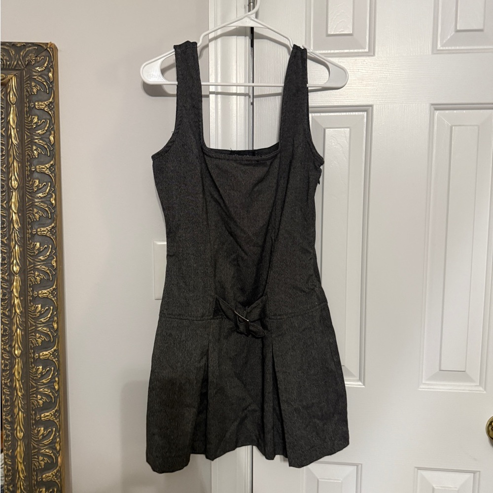 Fleurish Charcoal Mini Dress